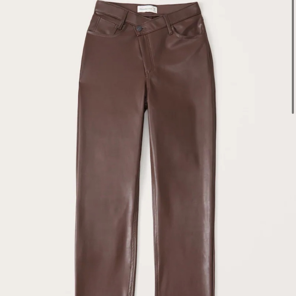 Abercrombie brown leather pants